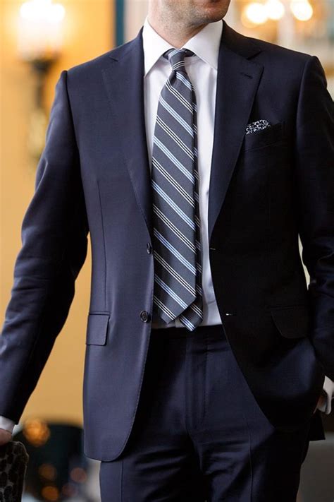 blue ties with navy suit.